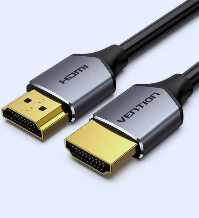 Two silver with golden tip HDMI 2.1 cables